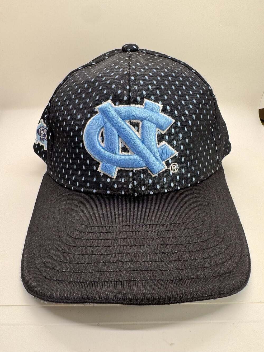 Vintage North Carolina Tar Heels UNC Black Polka Dot Baseball Hat Strapback